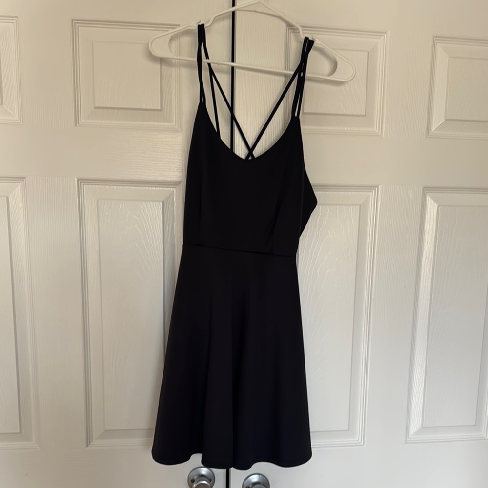 Elegant Black Strappy Dress